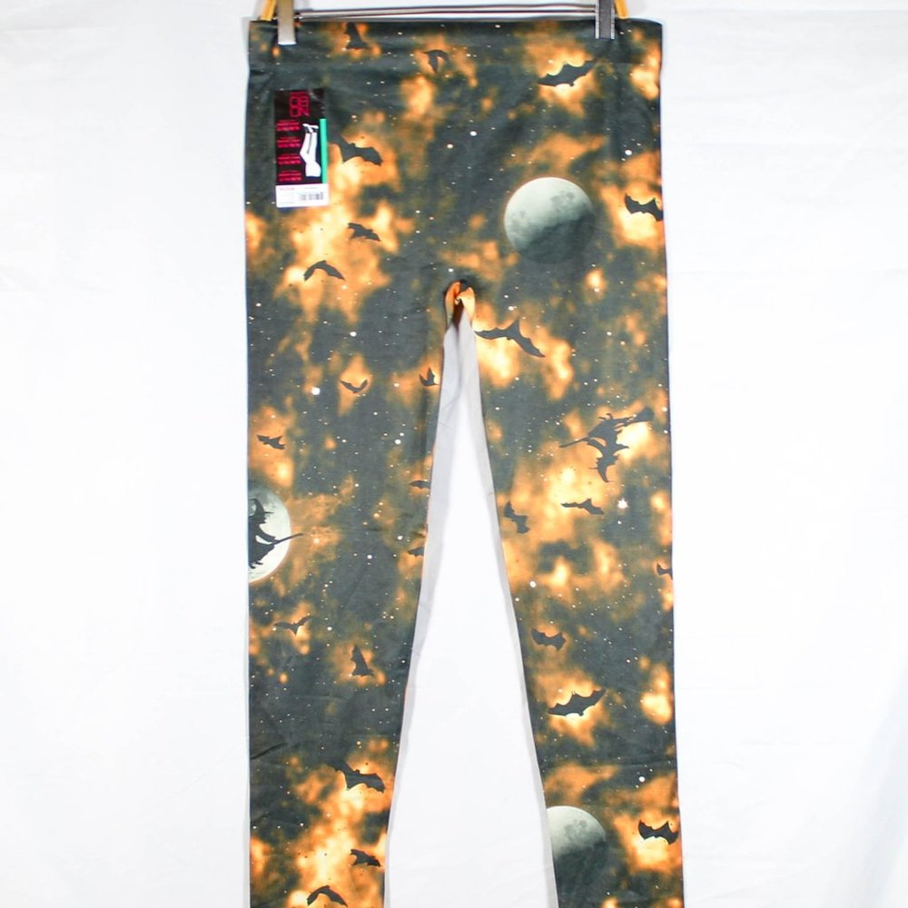 NWT Halloween Horror Witch Celestial Leggings Edgy Goth Comfortable XL